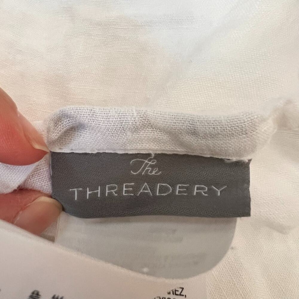 The Threadery Washed Linen Flat Sheet 109" x 113" - Picture 2 of 10